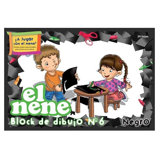 BLOCK DE DIBUJO EL NENE N°6 NEGRO X 24H. (215214)