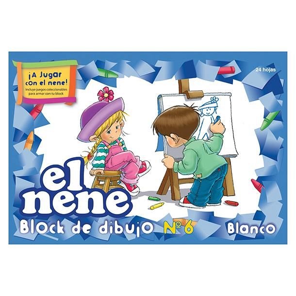 BLOCK DE DIBUJO EL NENE N°6 BLANCO X 24H. (215436)