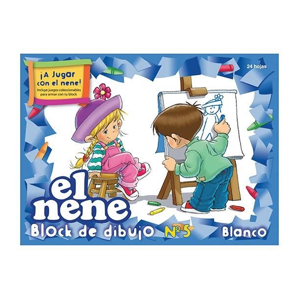 BLOCK DE DIBUJO EL NENE N°5 BLANCO X 24H. (210528)