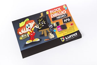 BLOCK DE DIBUJO LUMA N°6 NEGRO X 20H. (81-63)