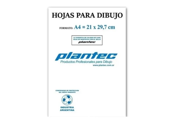 PAPEL PLANTEC P/DIBUJO 21 X 29.7 10HJS (15502)