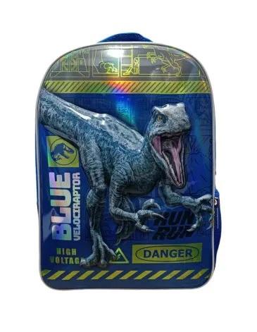 MOCHILA WABRO WARNING LINE T-REX BLUE VELOCIRAPTOR 12