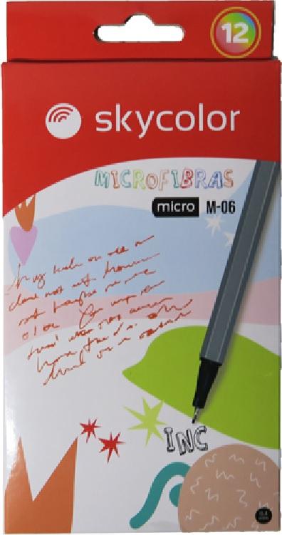 MICROFIBRA SKYCOLOR MICRO M-06 0.4MM NEGRO X12U C/U (JJ201359A)