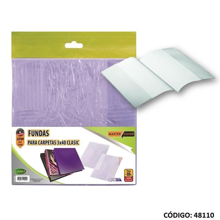 FUNDA LAMA PARA CARPETA 3X40 X10U PVC (5426)