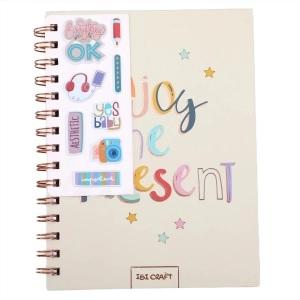 CUADERNO IBI CRAFT SPIRIT + STICKERS C/ESPIRAL 15,2X20,3 CM 80H = (115120)