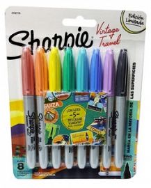MARCADOR SHARPIE VINTAGE TRAVEL X8 COLORES EDICION LIMITADA