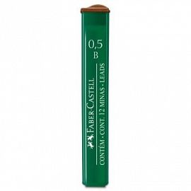 MINA FABER CASTELL 0.5MM B X 12C/U.
