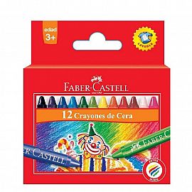 CRAYONES FABER CASTELL X12 DE CERA (4592)(121513)