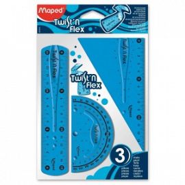 SET GEOMETRIA MAPED TWIST`N FLEXIBLE X3 PIEZAS X 15 CM (895024)