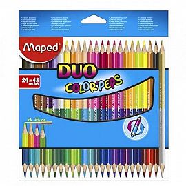 LAPIZ COLOR MAPED BICOLOR PEPS ESTUCHE X24U. (829602)