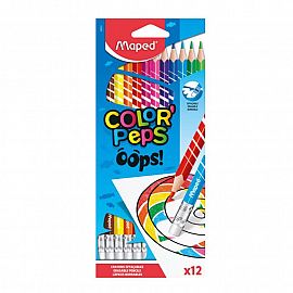 LAPIZ COLOR MAPED COLOR PEPS X 12U. LARGOS BORRABLES (832812)