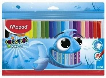 MARCADOR ESCOLAR MAPED COLOR PEPS OCEAN X24U. (845722)