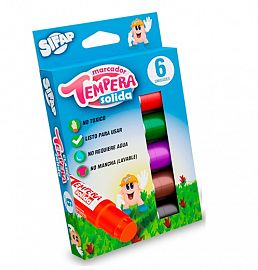 TEMPERA SIFAP SOLIDA X6 COLORES SURTIDOS (TEMPSOLCLAS)