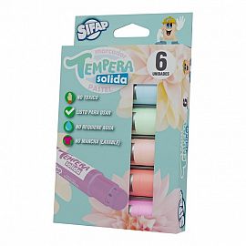 TEMPERA SIFAP SOLIDA X6 COLORES PASTEL (TEMPSOLPAS)