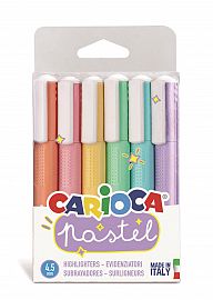 RESALTADOR CARIOCA PASTEL HIGHLIGHTERS X 6U. (43033)