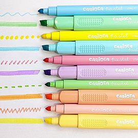 RESALTADOR CARIOCA PASTEL HIGHLIGHTERS V/COLORES C/U. (43035)