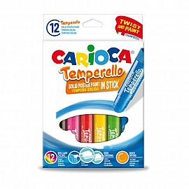 TEMPERA CARIOCA SOLIDA X12 COLORES SURTIDOS TEMPERELLO (42738)