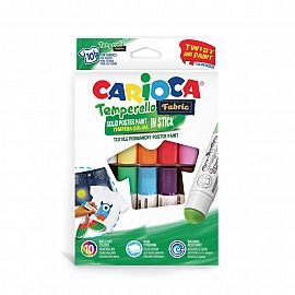 TEMPERA CARIOCA SOLIDA FABRIC PARA TELA X10 COLORES SURTIDOS TEMPERELLO (42324)