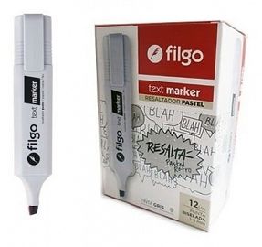 RESALTADOR FILGO TEXT MARKER PASTEL RETRO X 12U.C/U V/COLORES (TXM-C12-317/312)