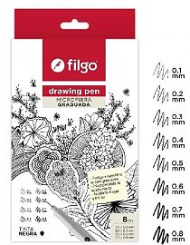 MICROFIBRA FILGO DRAWING PEN ESTUCHE X 8 SURTIDO (DR-E8-SUR)