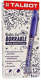 ROLLER TALBOT BORRABLE RX 0.7 MM AZUL/NEGRO (4926/4927)