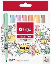 RESALTADOR FILGO LIGHTER FINE PASTEL X10U (SLF-E10-PAS)