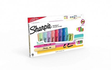 RESALTADOR SHARPIE TANK SURTIDO PASTEL+FLUO  X16U (2165241)