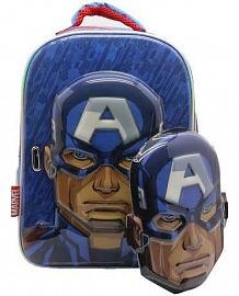 MOCHILA CRESKO CAPITAN AMERICA C/MASCARA ESPALDA 12