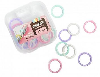 AROS PLASTICOS IBI CRAFT PASTEL 24MM X24 PIEZAS (120207)