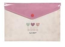 SOBRE PLASTICO IBICRAFT A5 C/BOTON LOVE (76797)