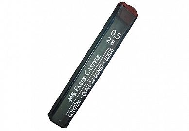 MINA FABER CASTELL 0.5MM 2B X12 C/U.