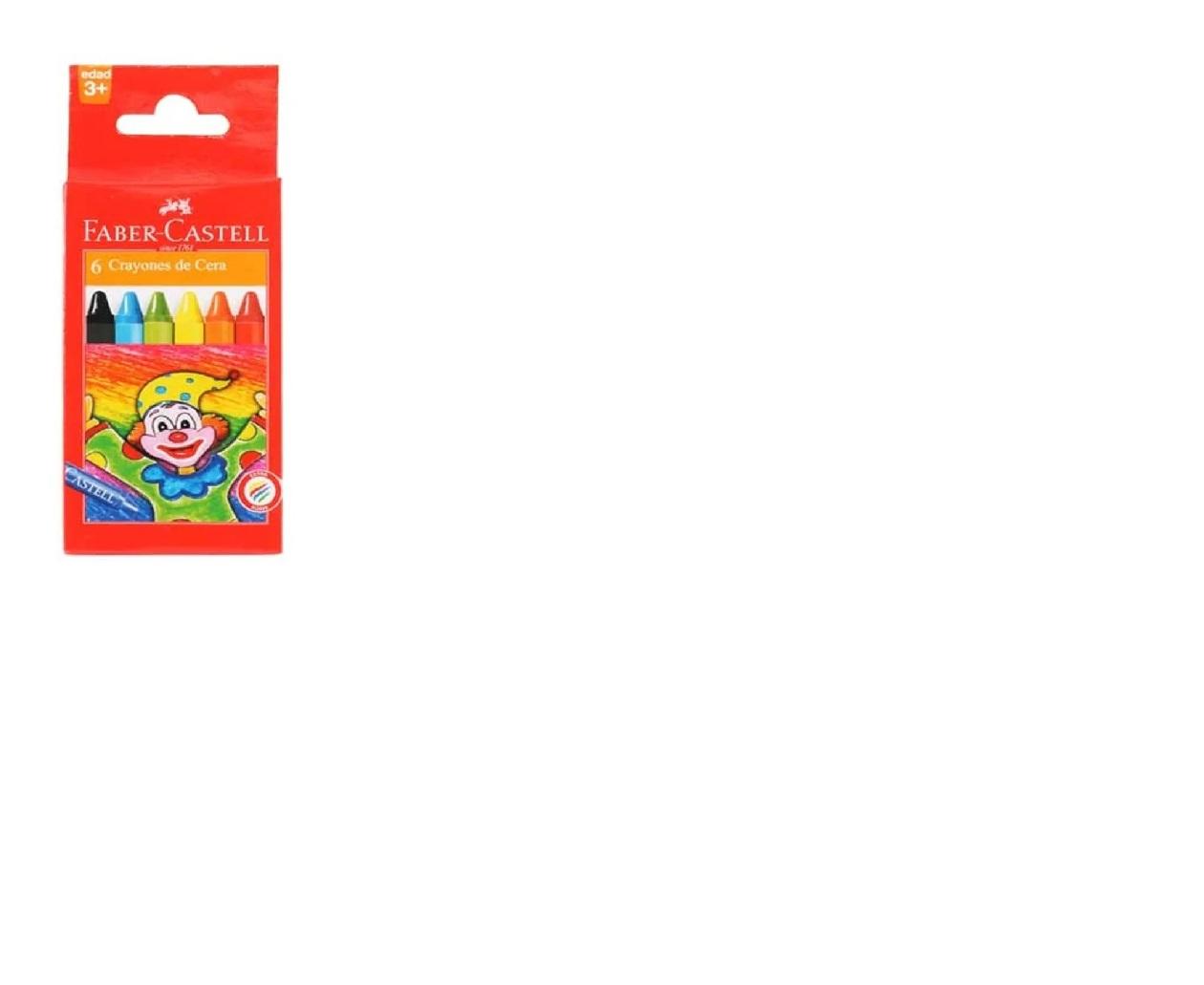 CRAYONES FABER CASTELL X6 DE CERA (4591)