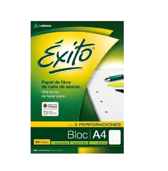 BLOCK EXITO A4 5 PERF X 80 H. # (102902)