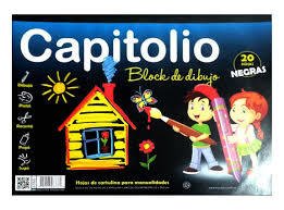 BLOCK DE DIBUJO CAPITOLIO N°6 NEGRO (6369)