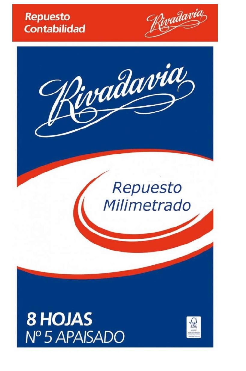 REPUESTO RIVADAVIA MILIMETRADO N° 5 X 8H. 531406/532507