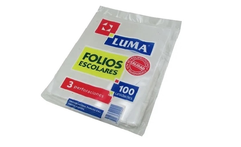 FOLIO LUMA ESCOLAR PP X100U. 31-15