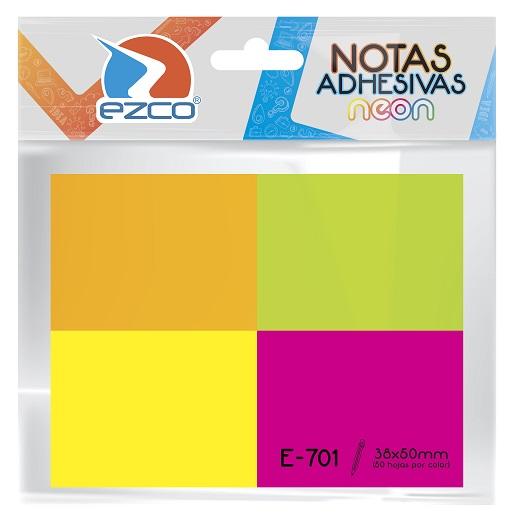 NOTAS ADHESIVAS EZCO 38X50 NEON (E-701)