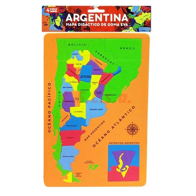 GOMA EVA TABLOT MAPA ARGENTINA 22.5X33.5CM (4274)