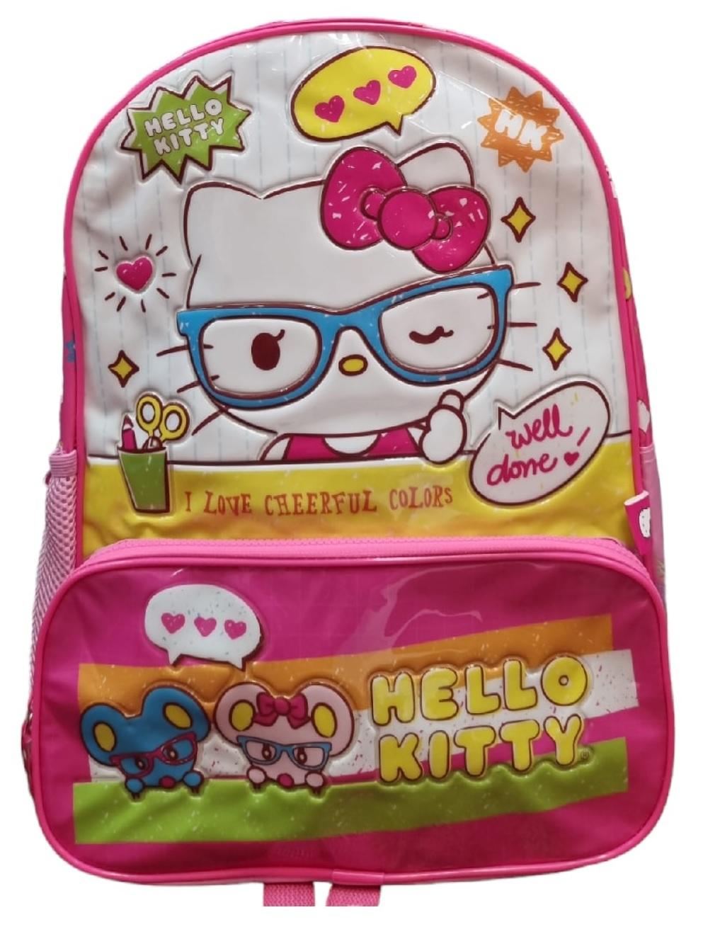 MOCHILA WABRO HELLO KITTY CHEERFUL COLORS ESPALDA 16