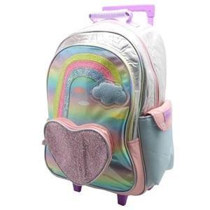 MOCHILA CRESKO GLITTER ARCOIRIS CORAZON 18