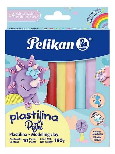 PLASTILINA PELIKAN PASTEL X10U SURTIDAS.