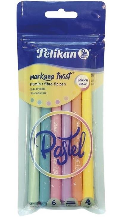 MARCADOR PELIKAN MARKANA TWIST PASTEL X6U.