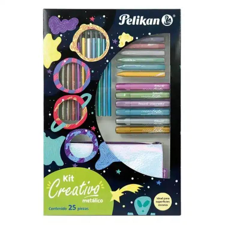 SET CREATIVO PELIKAN METALICO X25 PIEZAS.