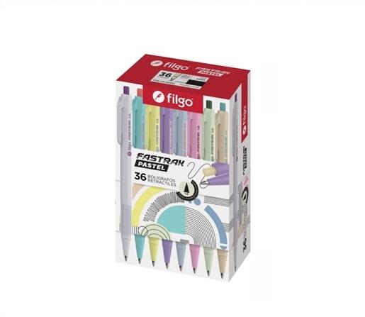 BOLIGRAFO FILGO RT FASTRACK X36U C/U. 1.0 SURTIDOS PASTEL (FT10-C36-PAS)