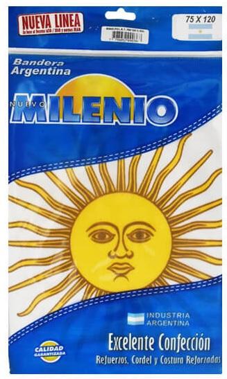 BANDERA MILENIO POLIESTER ALTA TENACIDAD 75 X 120 CM S/ SOL (1004)