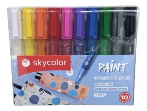 MARCADORES SKYCOLOR ACRILICOS PAINT MIX X10 (JJ205623-CL)