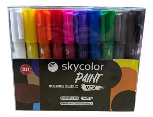 MARCADORES SKYCOLOR ACRILICOS PAINT MIX X20U (JJ205623-MIX)