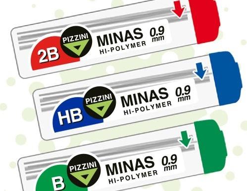 MINA PIZZINI 0.9MM 2B-B-HB X12U C/U (S93002B/S9300B/S9300HB)