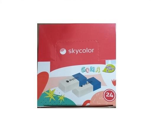 GOMA DE BORRAR SKYCOLOR LAPIZ-TINTA CELESTE Y BLANCA X24U (JJ30310B)