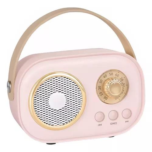 PARLANTE IBI CRAFT VINTAGE BLUETOOTH PINK/BEIGE.